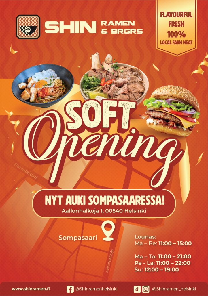 Asian restaurant opening poster